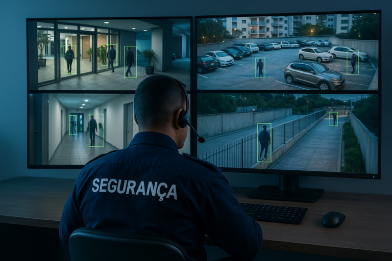 Descubra o que uma câmera com IA realmente detecta em condomínios: comportamentos suspeitos, permanência em área restrita e muito mais. Entenda os limites e diferenciais.